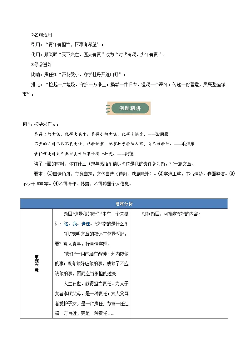 03 社会责任类·作文主题精训-备战2025年中考语文作文五大主题解读与优秀例文讲练(全国通用)原卷版第3页