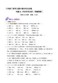 八年級下冊語文期中期末考點講練 專題01 字音字形詞語（考題猜想）2024-2025學年 統(tǒng)編版
