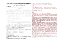 2024-2025学年八年级下学期语文期中考试模拟试卷01(广西专用)