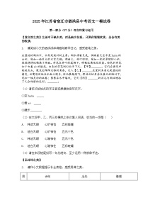 2025年江苏省宿迁市泗洪县中考语文一模试题（含答案）