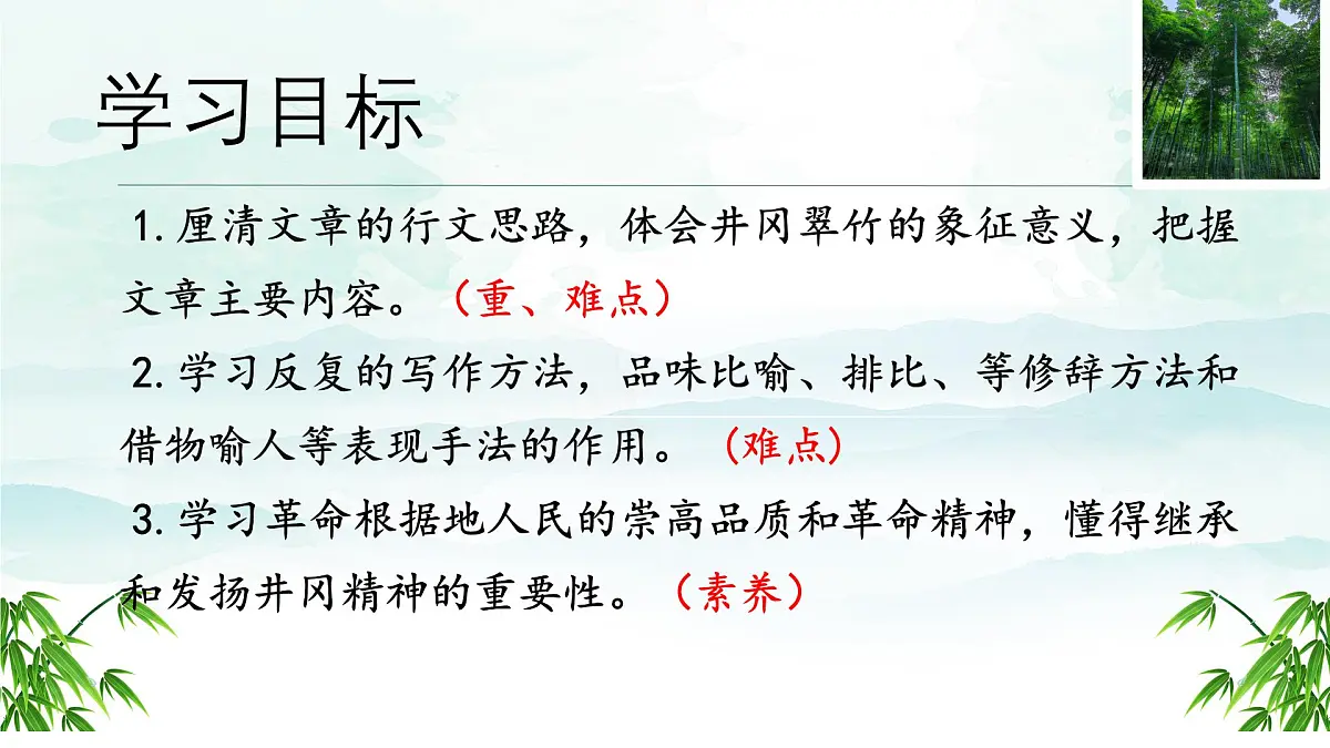 18 井冈翠竹 课件 语文人教部编版(2024)七年级下册第3页
