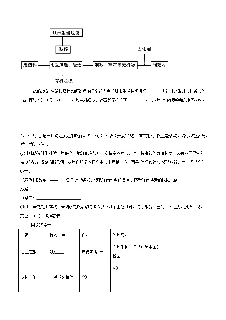专项04 综合性学习(附答案)2024—2025学年八年级语文下册期中专项训练(全国版)第2页