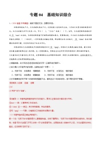 備戰(zhàn)2025年中考語文真題分類匯編(全國通用)專題04基礎知識綜合(第01期)-(全國通用)(學生版+解析)