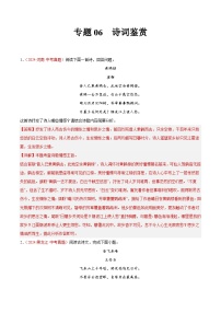 備戰(zhàn)2025年中考語文真題分類匯編(全國通用)專題06詩詞鑒賞(第02期)-(全國通用)(學生版+解析)