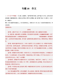 备战2025年中考语文真题分类汇编(全国通用)专题18作文(第03期)(学生版+解析)