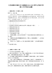 江苏省泰州市靖江市八校联盟2024-2025学年七年级下学期3月月考语文试题（含答案）