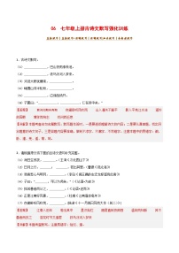 2024中考模拟题语文06+七年级上册古诗文默写强化训练-2025年中考语文古诗文默写背诵与强化训练