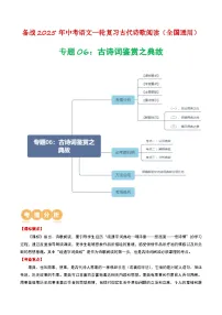 2024中考模拟题语文专题06:古诗词鉴赏之典故-备战2025年中考语文一轮复习古代诗歌阅读(全国通用)解析版