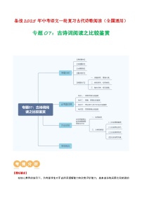 2024中考模拟题语文专题07：古诗词阅读之比较鉴赏-备战2025年中考语文一轮复习古代诗歌阅读（全国通用）解析版