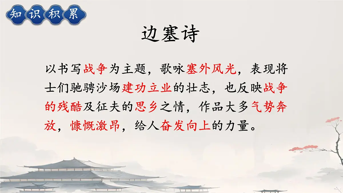 初中语文人教部编版(2024)七年级下册(2024) 第三单元 课外古诗词诵读逢入京使 课件第4页