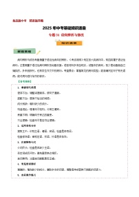2025年中考語文基礎知識速查專題04語病辨析與修改 練習