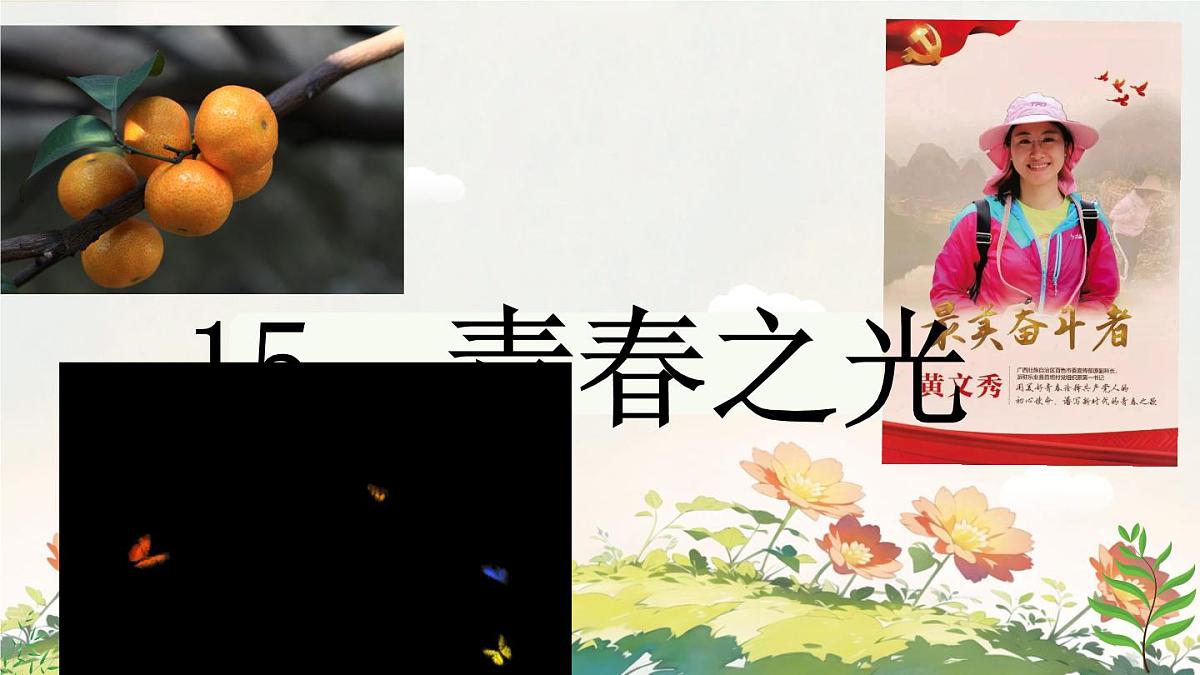 初中语文人教部编版(2024)七年级下册(2024)第四单元15 青春之光 课件第1页
