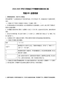 八年级语文下册期中备考真题汇编 专题09 名著阅读(原卷)2024-2025学年第二学期 统编版