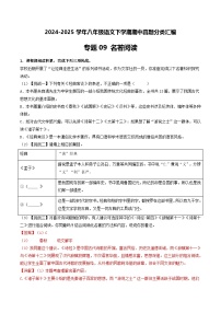 八年级语文下册期中备考真题汇编 专题09 名著阅读(答案与解释)2024-2025学年第二学期 统编版