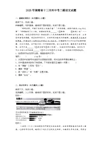 2025年湖南省十三市州中考二模语文试题(含答案)