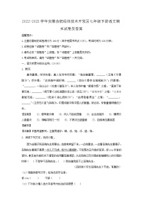 2022-2023学年安徽合肥经济技术开发区七年级下册语文期末试卷及答案