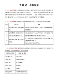 2024年中考语文真题分类汇编专题05 名著导读（第01期）（原卷版）