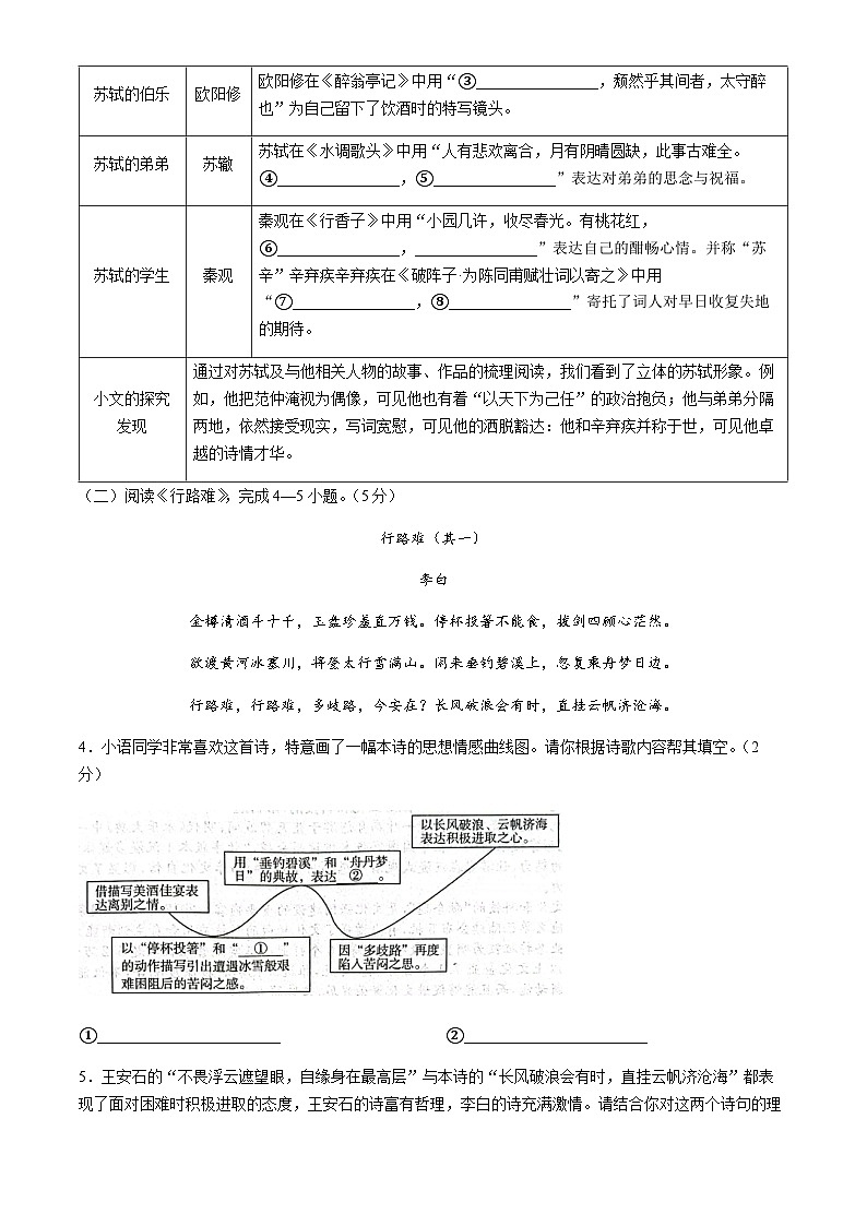 河北省沧州市2024-2025学年九年级上学期期末语文试题第3页