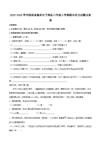 2023-2024学年陕西省榆林市子洲县八年级上学期期末语文试题及答案