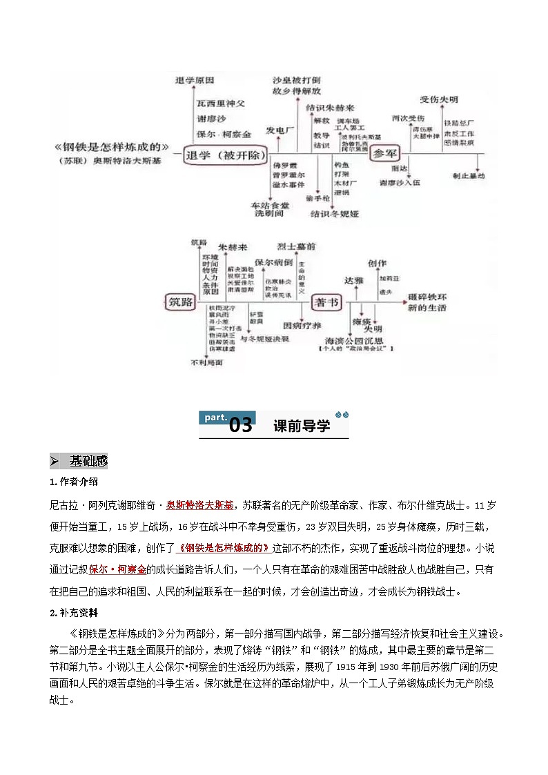 整本书阅读:《钢铁是怎样炼成的》 - 知识点梳理+练习(含答案解析)第2页