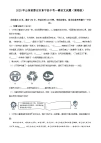 2025年山东省泰安市东平县中考一模语文试题（原卷版）