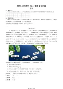 2025北京初三(上)期末真题语文汇编:字形