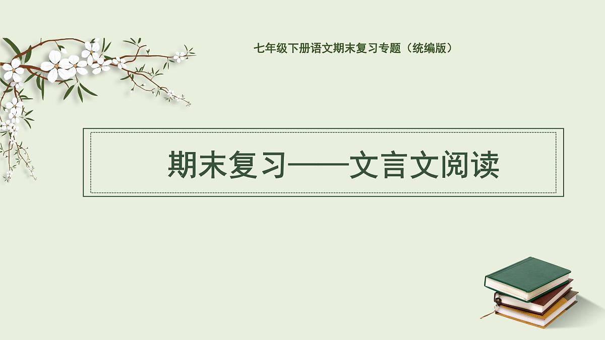 七下期末复习——文言文阅读课件 语文人教部编版(2024)七年级下册第1页