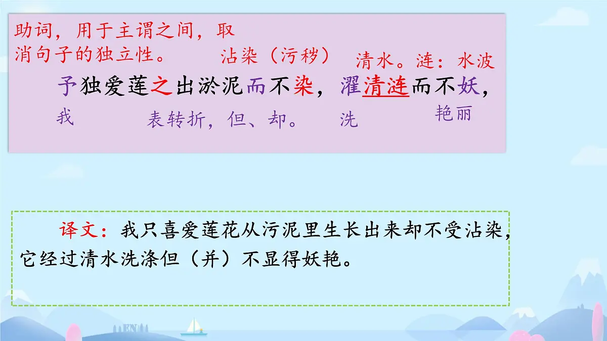 《爱莲说》课件 部编版语文七年级下册第8页