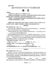 2025年陕西省商洛市洛南县中考二模语文试题（图片版，含答案）