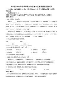 甘肃省陇南市西和县2025年中考一模语文试题（含答案）