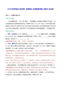 2025年中考语文三轮冲刺:名著导读《红星照耀中国》 知识点+练习题(含答案)