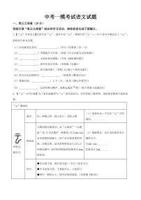 2025年广东省深圳市中考一模考试语文试题附答案