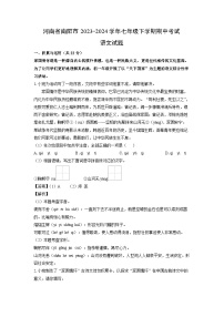 河南省南阳市2023-2024学年七年级下学期期中考试语文试卷（解析版）