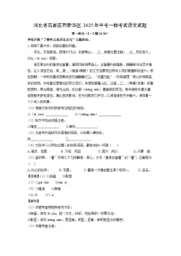 河北省石家庄市新华区2025年中考一模考试语文试题(解析版)