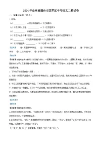 2024年山东省烟台市芝罘区中考二模语文试题(解析版)