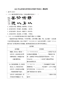 2025年山西省长治市部分学校中考语文二模试卷