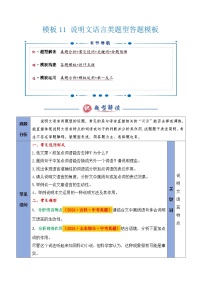 备考2025年中考语文答题技巧(通用版)模板11说明文语言类题型练习