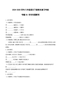 八年级语文下册期末专题06 名句名篇默写（原卷+答案）2024-2025学年统编版（全国通用 ）