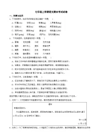 广东省广州市天河区2025年七年级上学期语文期末考试试卷及答案