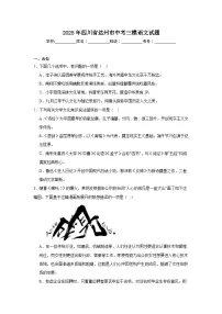 2025年四川省达州市中考三模语文试题(无答案)