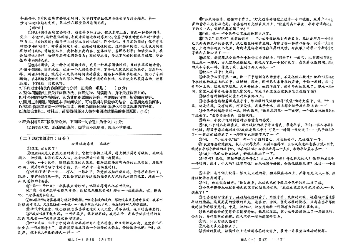2025年湖南省岳阳市岳阳县中考一模语文试题第2页