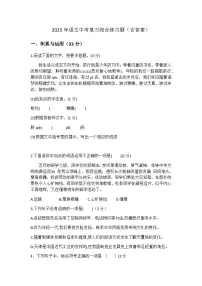 2025年语文中考复习综合练习题（含答案）