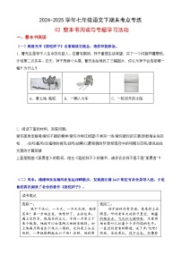 七年级语文下册期末考点专练 02 整本书阅读与专题学习活动(原卷+解析)2024-2025学年七年级语文(统编版)