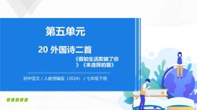 初中语文人教部编版（2024）七年级下册（2024）第五单元20*外国诗二首假如生活欺骗了你教学课件ppt
