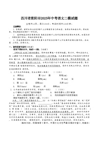 四川省资阳市2025届九年级下学期中考二模语文试卷