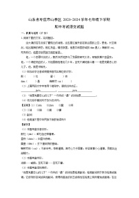 山东省枣庄市山亭区2023-2024学年七年级下学期期中考试语文试题（解析版）