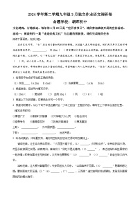 浙江省杭州市萧山区城区8校联考2024-2025学年九年级下学期3月月考语文试题（原卷版+解析版）