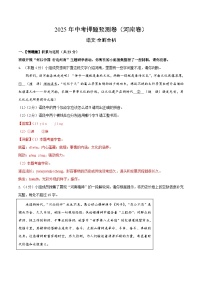 2025年中考押题预测卷：语文（河南卷）（解析卷）