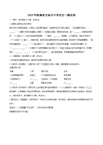 2025年海南省文昌市中考语文一模试卷(含详细答案解析)
