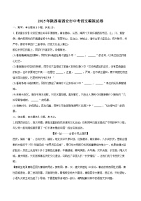 2025年陕西省西安市中考语文模拟试卷（含详细答案解析）